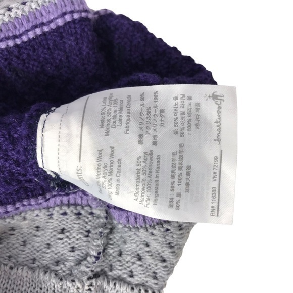 SmartWool purple / grey merino wool blend beanie - Picture 4 of 6